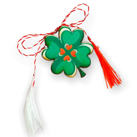 Brosa martisor din lemn - Trifoi