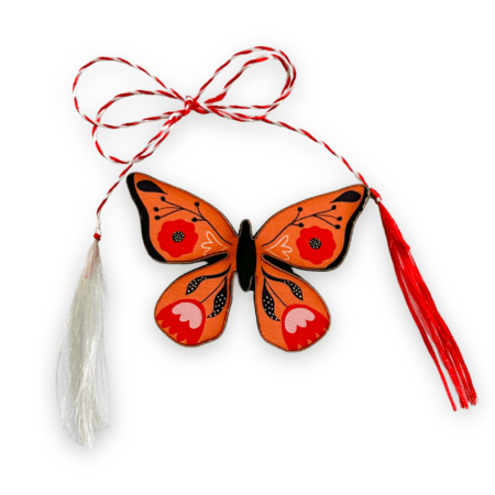 Brosa martisor din lemn - Fluture