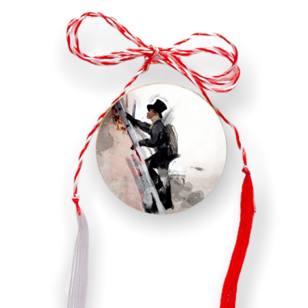 Brosa martisor din lemn - cerc - Cosar