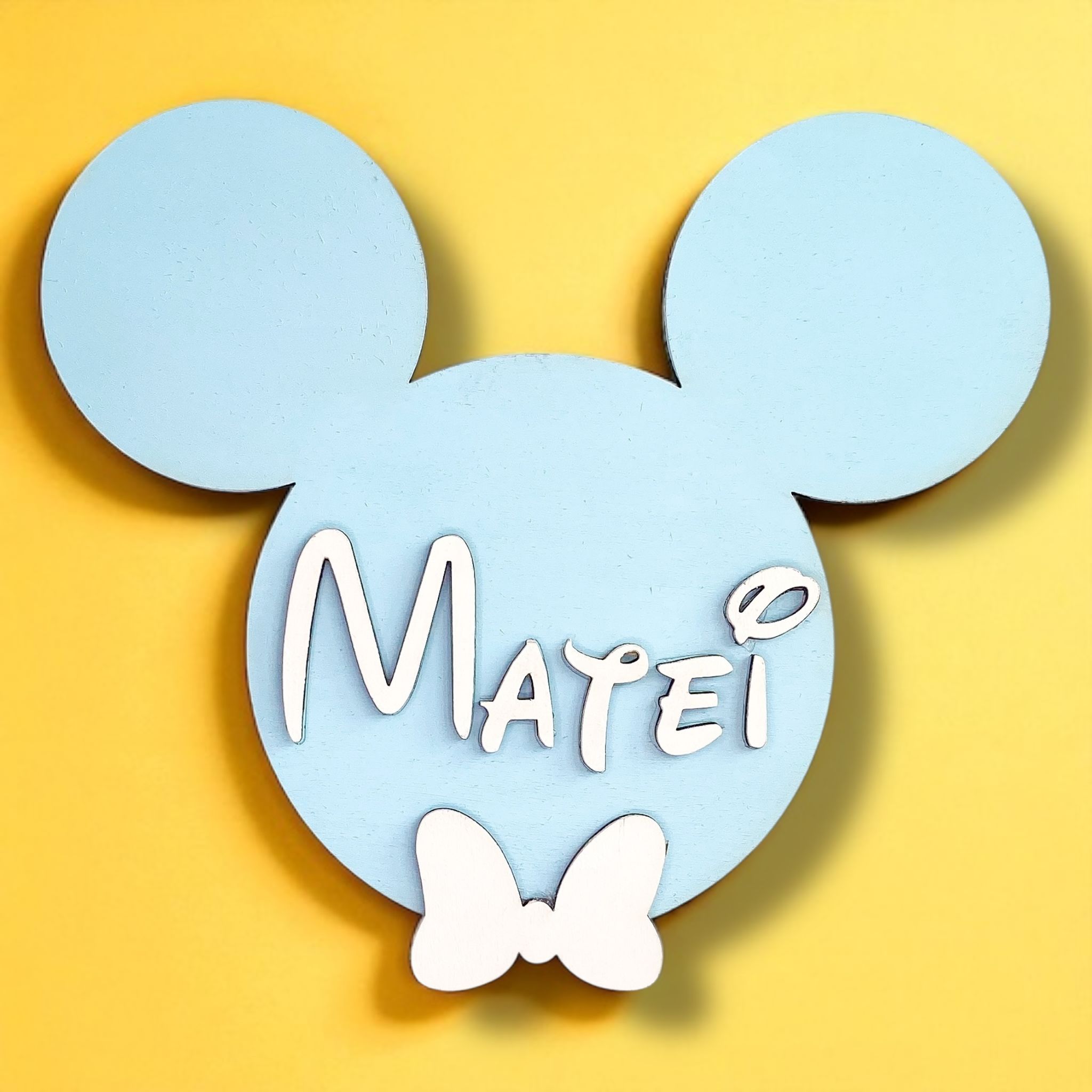 Decor personalizat cu nume Soricel - Bleu
